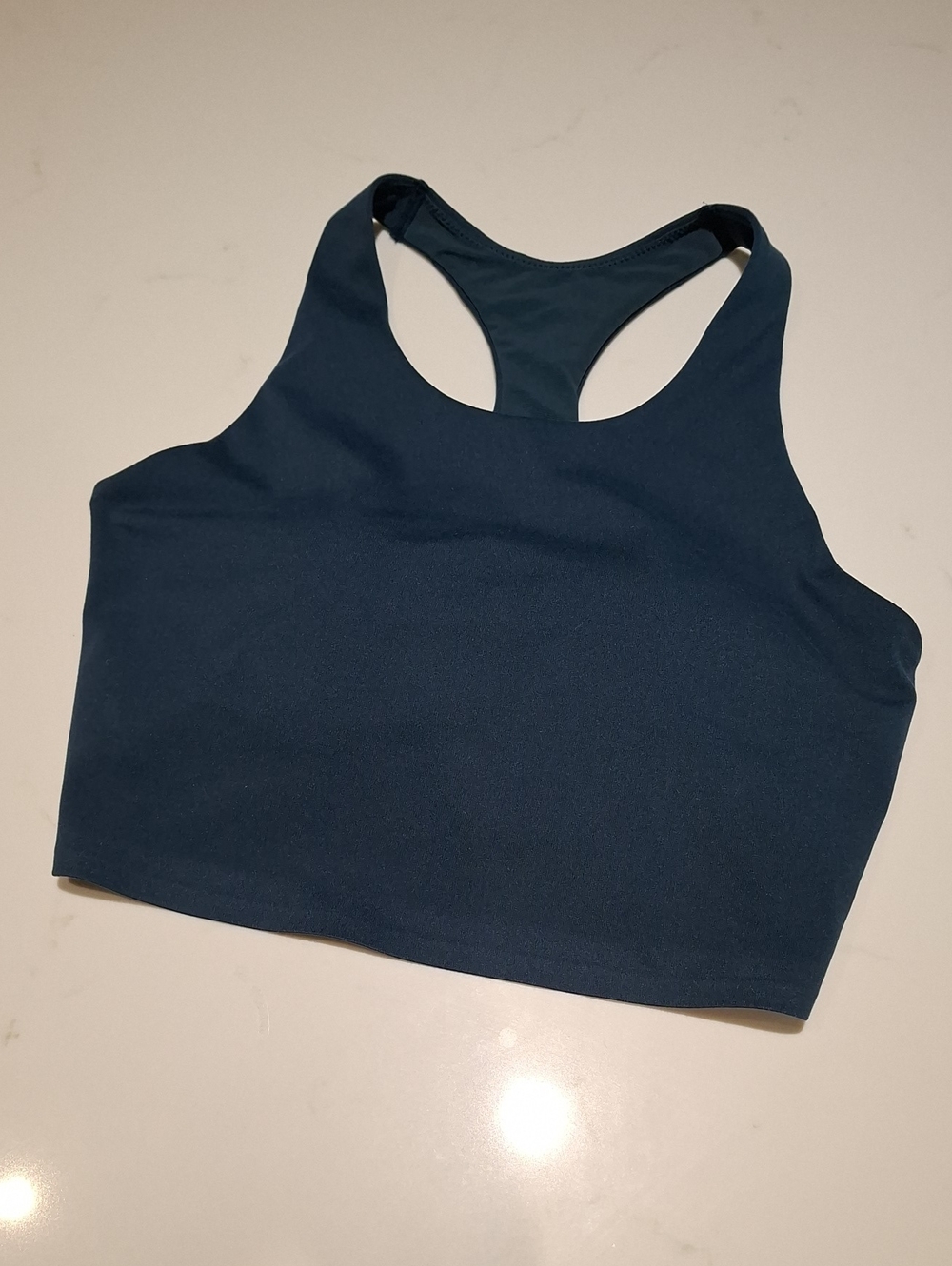 Uniqlo Teal Racer-back Built-in Bra Sports Bra Sporty Athletic Workout (Size S)
